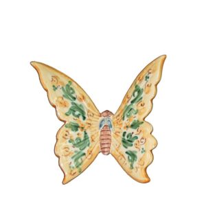 Farfalla piccola 9x8 s. arte verde/arancio - Bomboniera