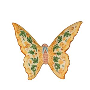 Farfalla media 12x11 s. arte verde/arancio - Bomboniera