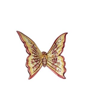 Farfalla piccola 9x8 s. arte bordeaux/arancio - Bomboniera