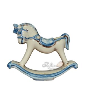 Cavalluccio a dondolo medio h 11 mono blu