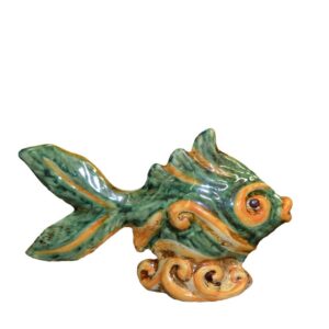 Pesce cann. 15x9 verde/arancio - Bomboniera
