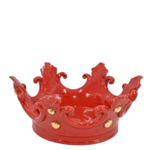 Corona svuota tasche media d. 27 cm rosso/oro