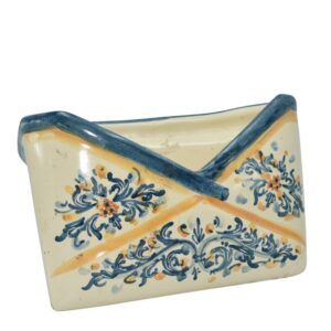 Portalettera 19x13 s. d'arte blu/arancio