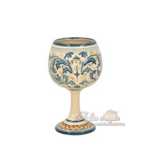 Calice h 20 s. d'arte blu/arancio