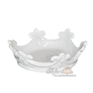 Corona svuota tasche piccola d. 20 cm white line - Bomboniera