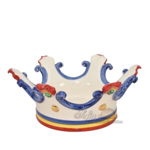 Corona svuota tasche media d. 27 cm white & color/oro