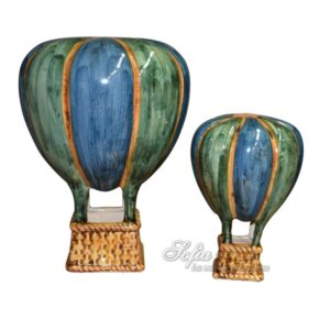 Mongolfiera media h 19 verde/blu